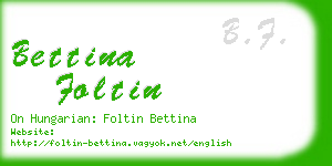 bettina foltin business card